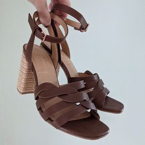 Lauren Conrad Brown Heeled Sandals